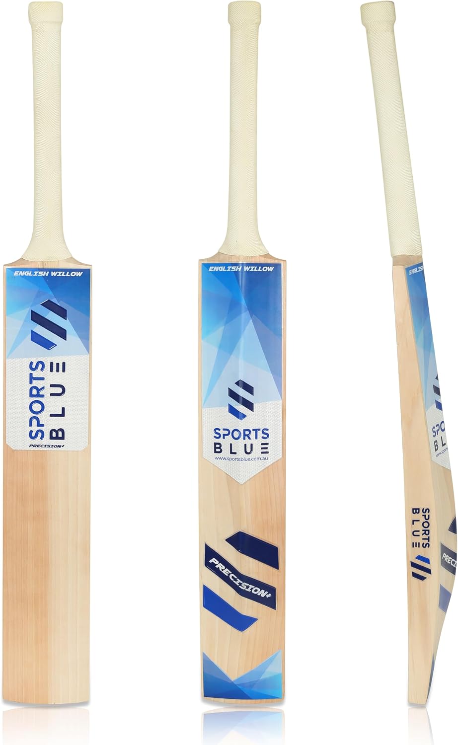 Sports Blue English Willow Cricket Bat | Grade 1 Cricket bat | 9+ Straight Grains with 38mm+ Edges | Ready to Play with oiling and Knocking