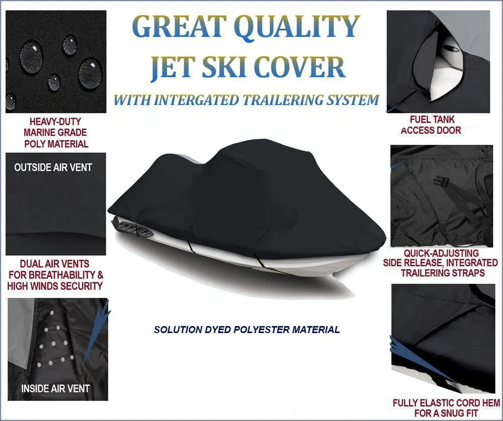 BLACK TOP OF THE LINE JET SizeKI Cover Compatible for Sizeea Doo Sizeea-Doo Bombardier GTSize 1990 1991 1992 1993 1994 1995 1996 1997 1998 1999 2000 Jet Sizeki Cover