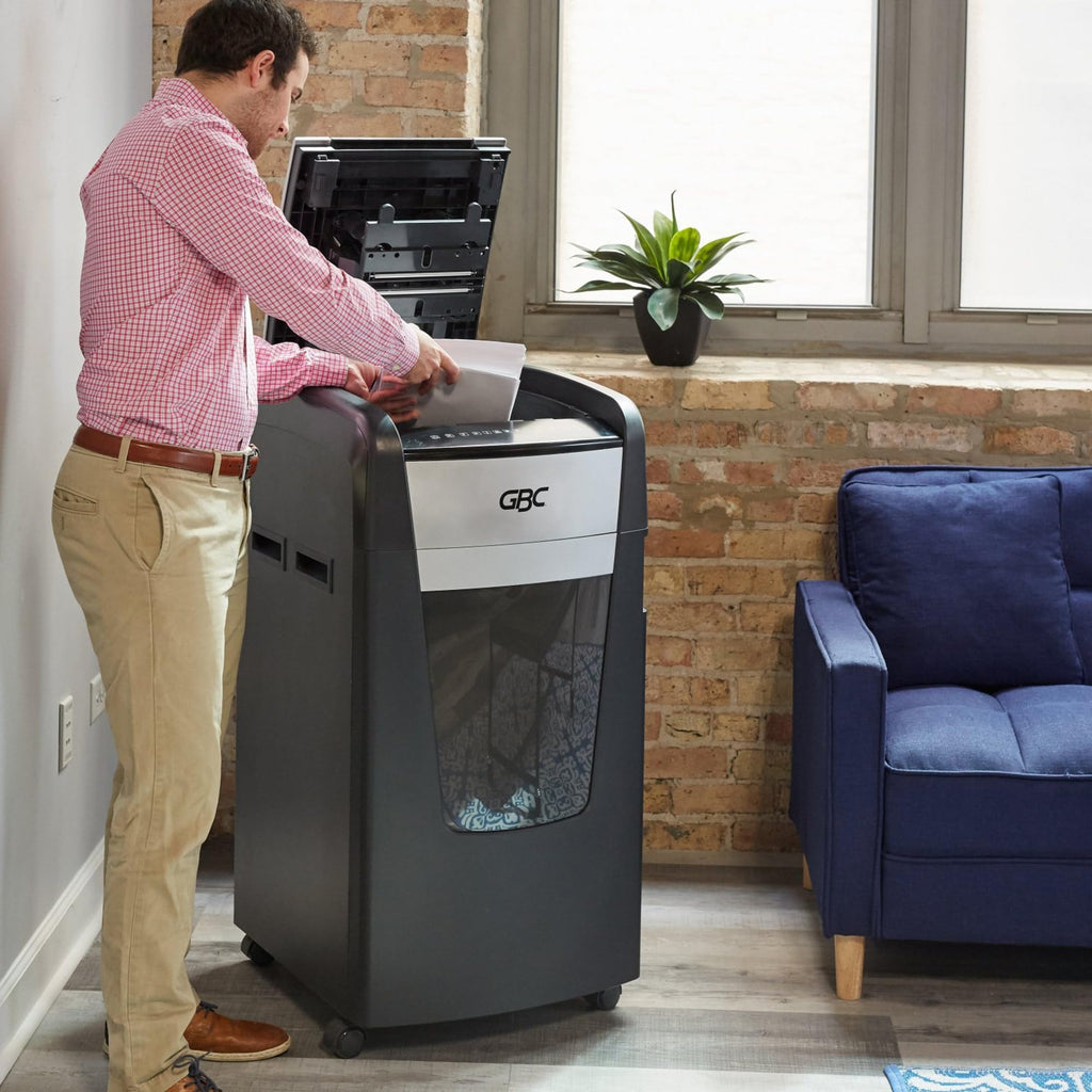 GBC Paper Shredder, Auto Feed+, 300 Sheet Capacity, Super Cross-Cut, Office Shredder, 300X (WSM1757608)