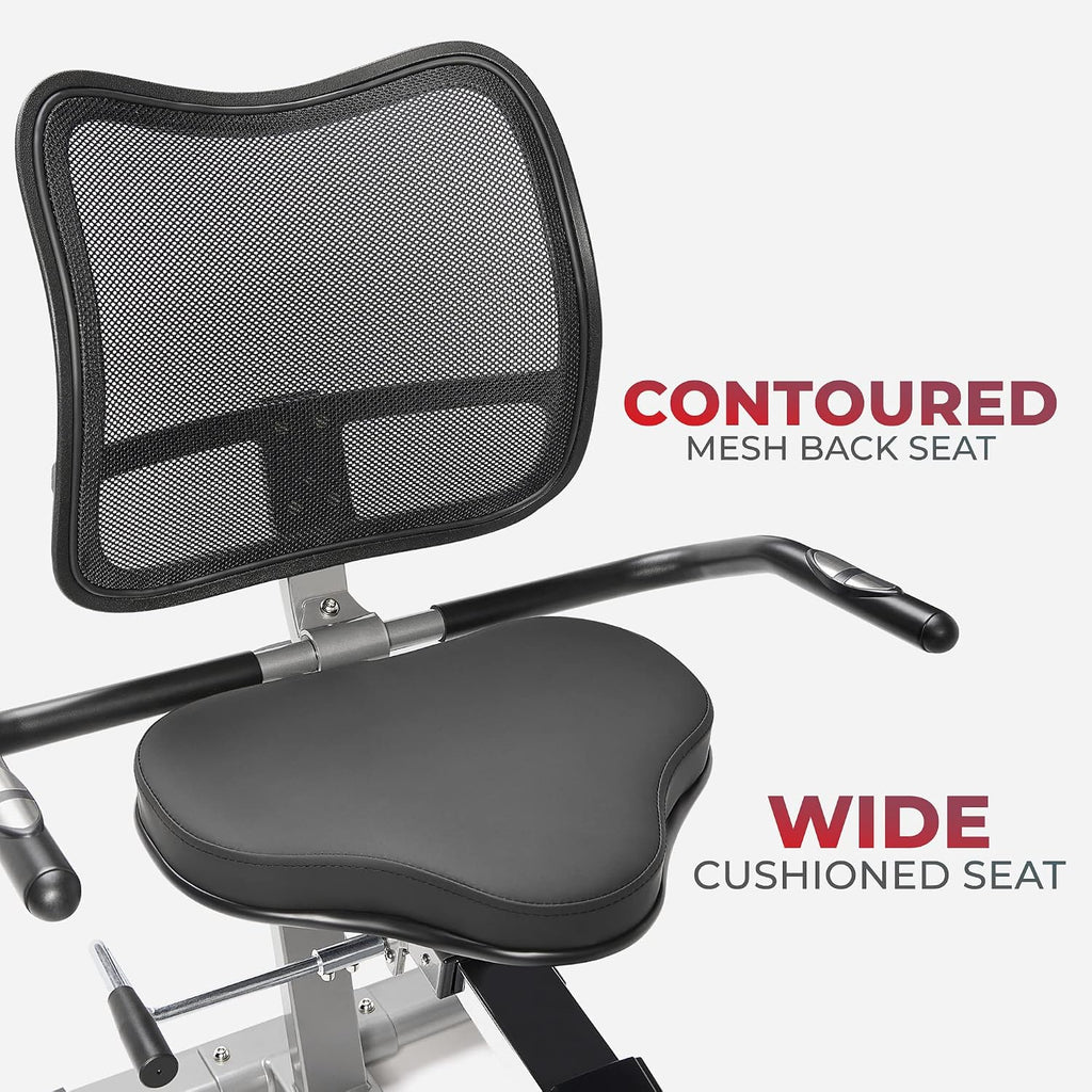 Sunny Health & Fitness Smart Magnetic Recumbent Elliptical Cross-Trainer