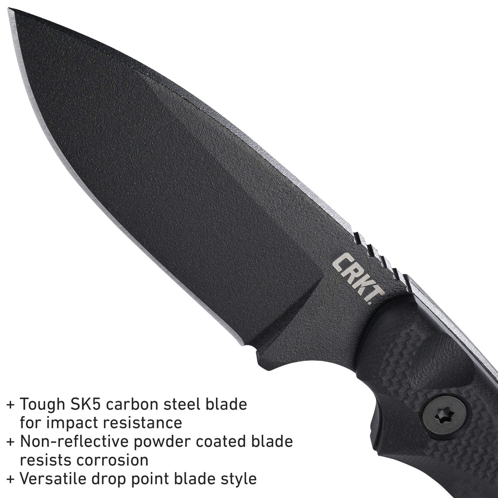 CRKT Ramadi EDC Fixed Blade Knife with Sheath, Coyote Brown, 2083