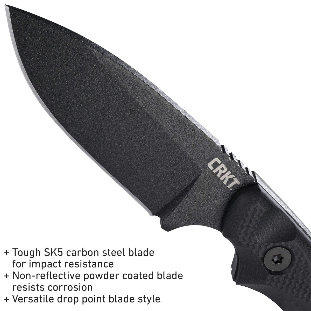 CRKT Ramadi EDC Fixed Blade Knife with Sheath, Coyote Brown, 2083