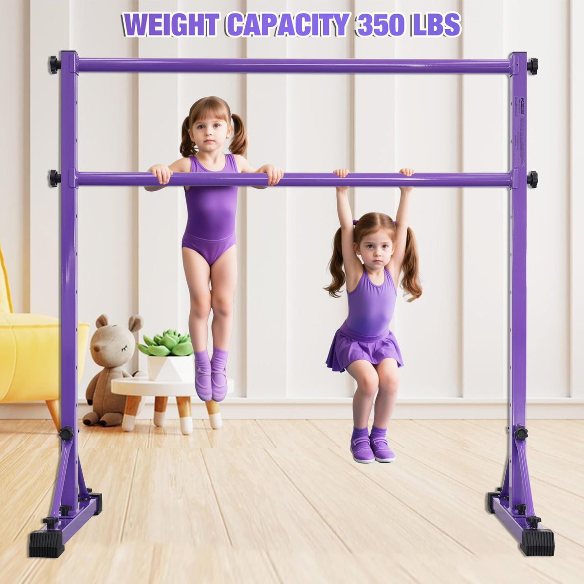 FC FUNCHEER Adjustable Ballet Barre,Portable Dance bar,Fitness Equipment for Dance & Balance Excercise,Super Sturdy for Balance Workout,Weight Limit 250 LBS