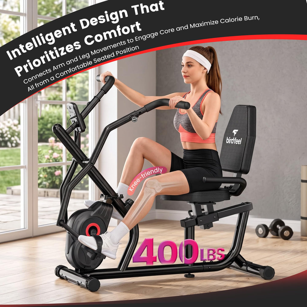 Recumbent Exercise Bike for Home, Stationary Bike for Seniors