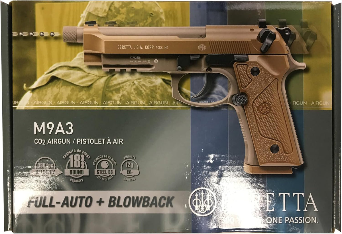 Umarex Beretta M9A3 Blowback Full-Auto .177 Caliber BB Gun Air Pistol