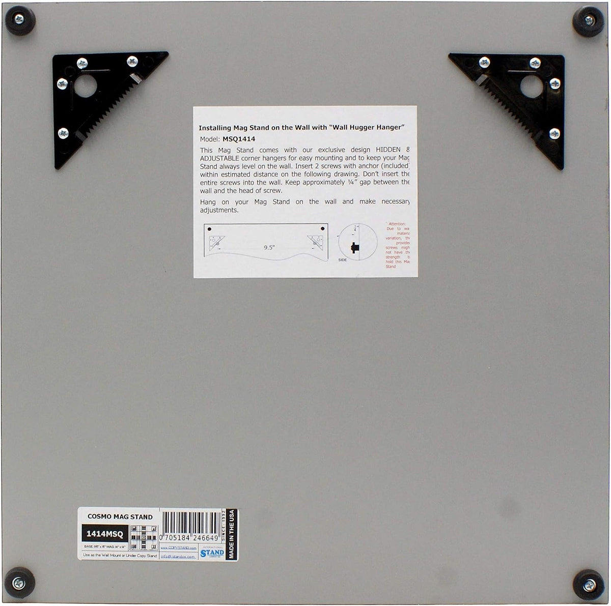 Photography & Videography Floating Magnetic Board, Copy Holder, #1414MSQ for Quick Focusing and Copying with Your Digital Camera, or Smartphone
