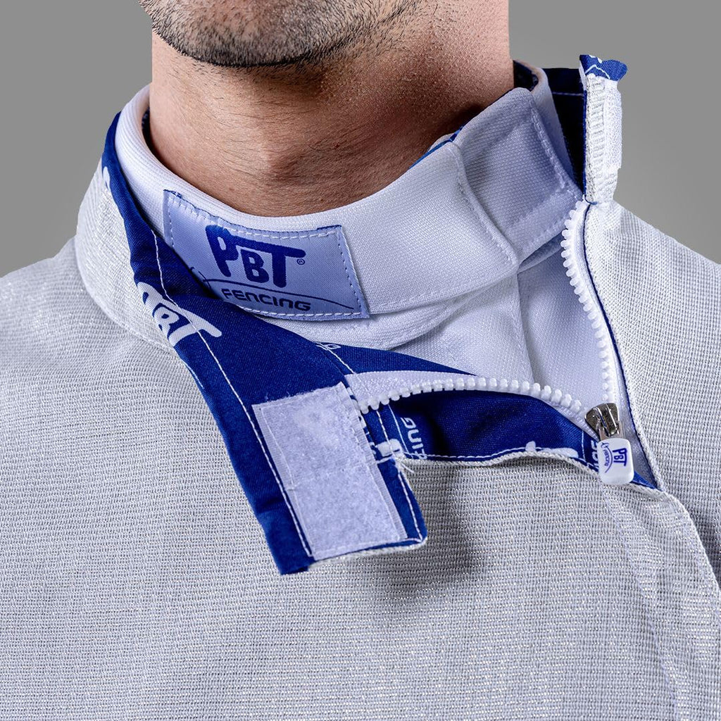 Menâs Electric Sabre Jacket White INOX Washable Conductive Fencing LamÃ© for Competition and Training