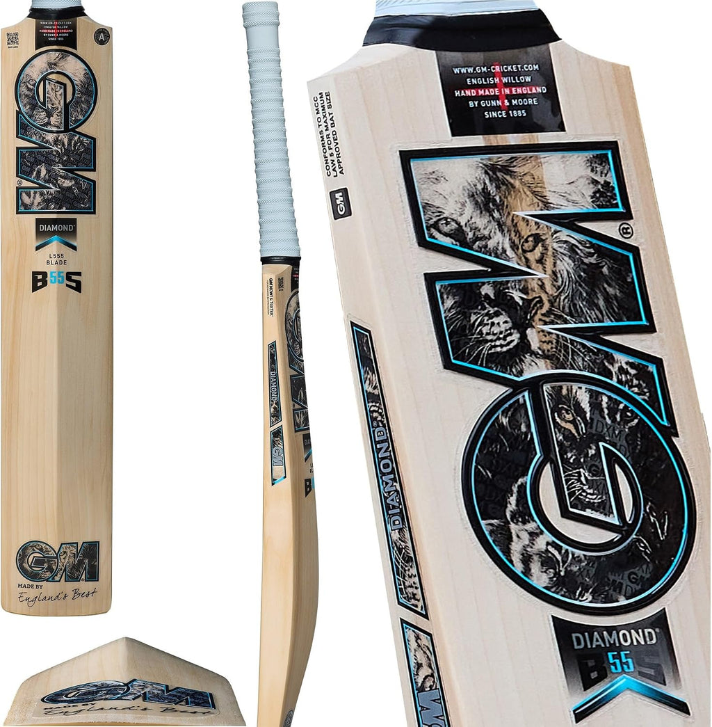 Gunn & Moore Diamond Delta 404 English Willow Cricket bat, Short Handle - Adult Size