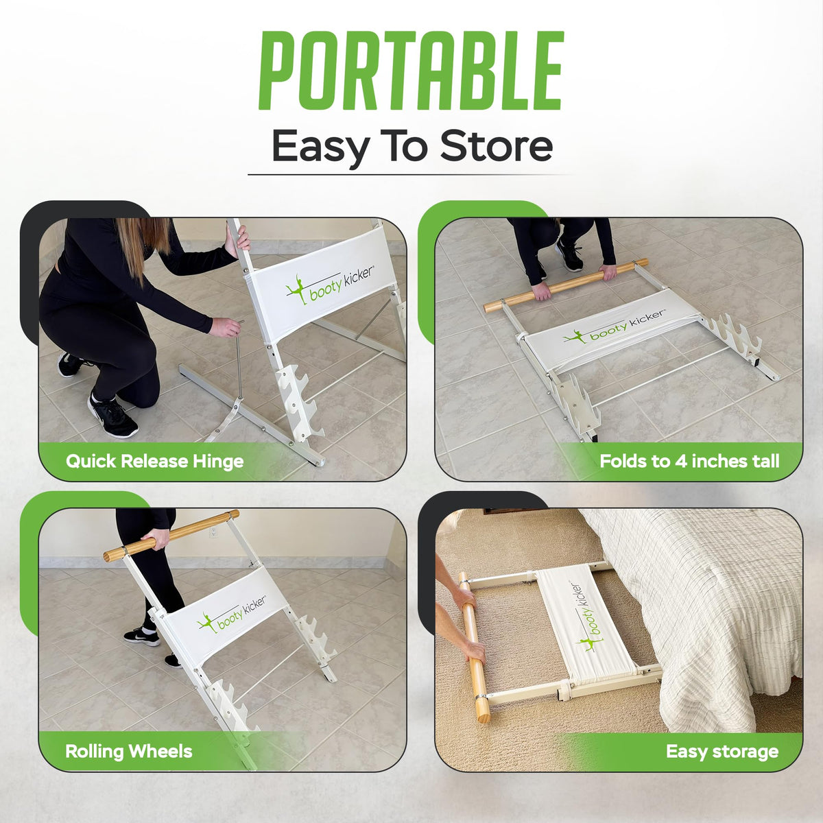 Portable Folding Exercise Bar for Barre, Balance and Ballet Home Workouts