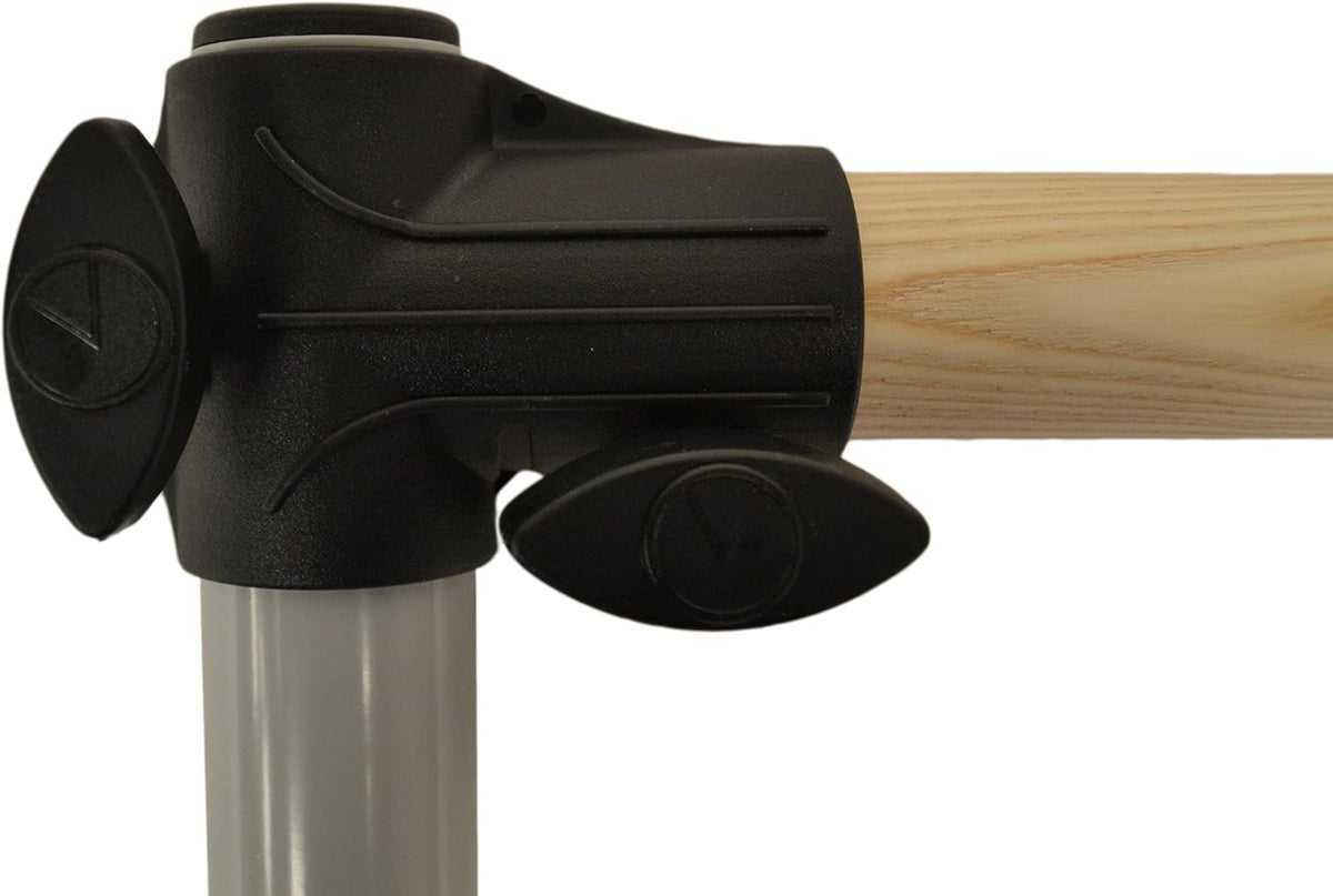 Vita Vibe - USA Made - Prodigy Series Ash Wood Ballet Barre - Portable Double Bar with Carry Bag - Freestanding Stretch/Dance Bar - 4 FT - 5 FT