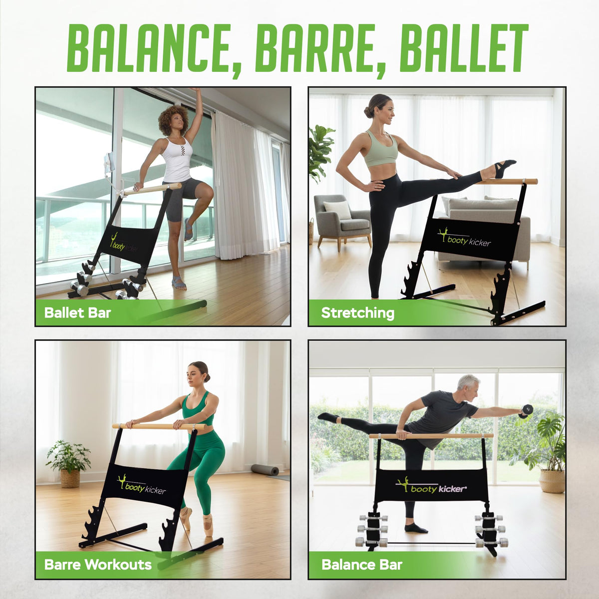 Portable Folding Exercise Bar for Barre, Balance and Ballet Home Workouts
