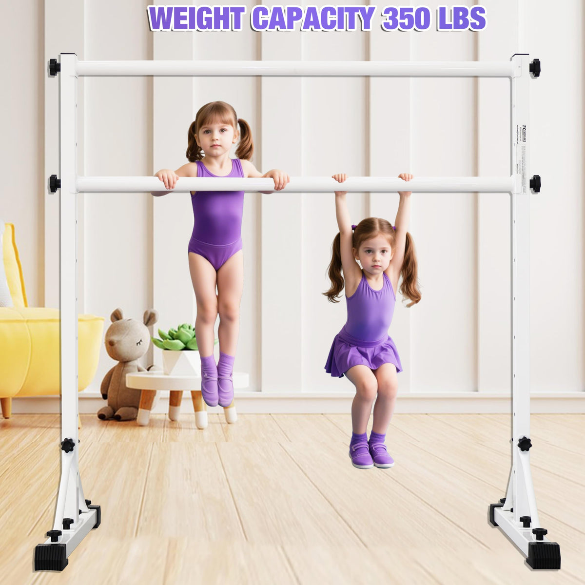 FC FUNCHEER Adjustable Ballet Barre,Portable Dance bar,Fitness Equipment for Dance & Balance Excercise,Super Sturdy for Balance Workout,Weight Limit 250 LBS