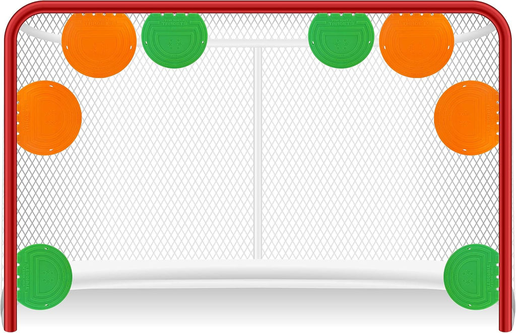 Top Shelf Targets Deluxe Combo Pack Magnetic Shooting Targets (4X Sniper 8-inch and 4X Super Sniper 6-inch) for Hockey and Lacrosse Excellent Practice Tool & Training Equipment