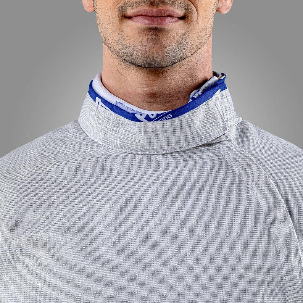 Menâs Electric Sabre Jacket White INOX Washable Conductive Fencing LamÃ© for Competition and Training