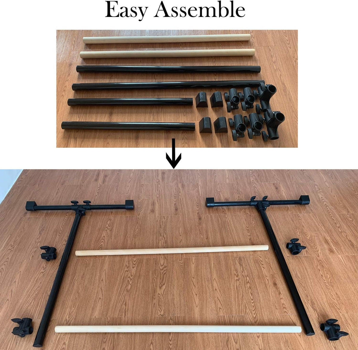 MARFULA 4Ft Portable Wood Ballet Barre Ballet Bar Dance Bar with Carry Bag