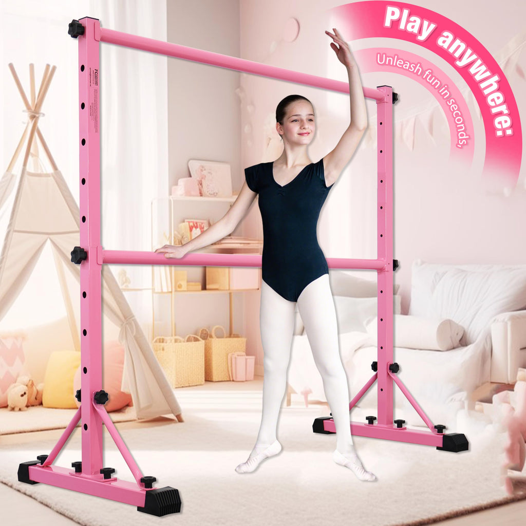 FC FUNCHEER Adjustable Ballet Barre,Portable Dance bar,Fitness Equipment for Dance & Balance Excercise,Super Sturdy for Balance Workout,Weight Limit 250 LBS