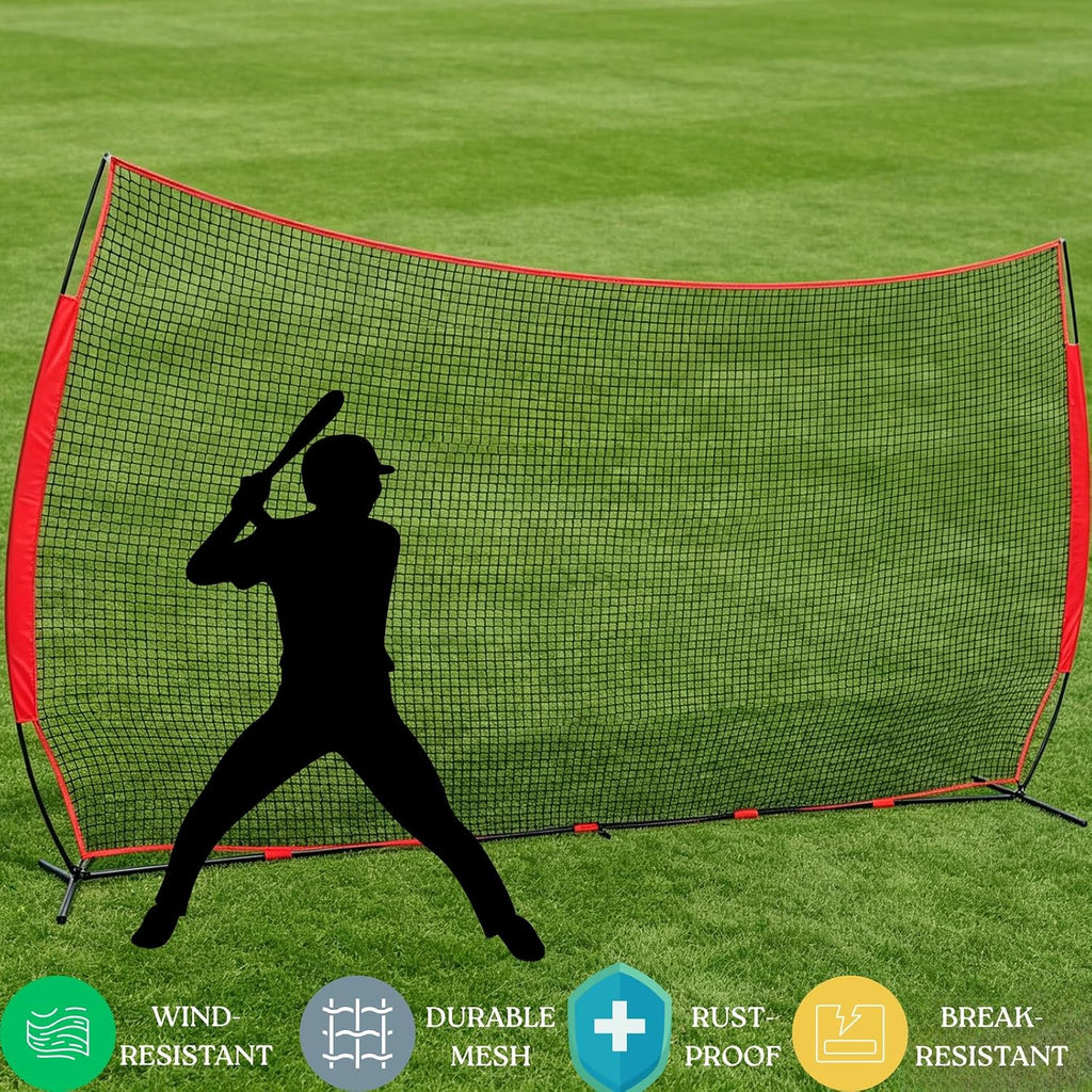 20x10FT Barricade Backstop Net â Heavy Duty All-Ball Sports Barrier Netting, Portable Lacrosse Backstop Net with Carry Bag