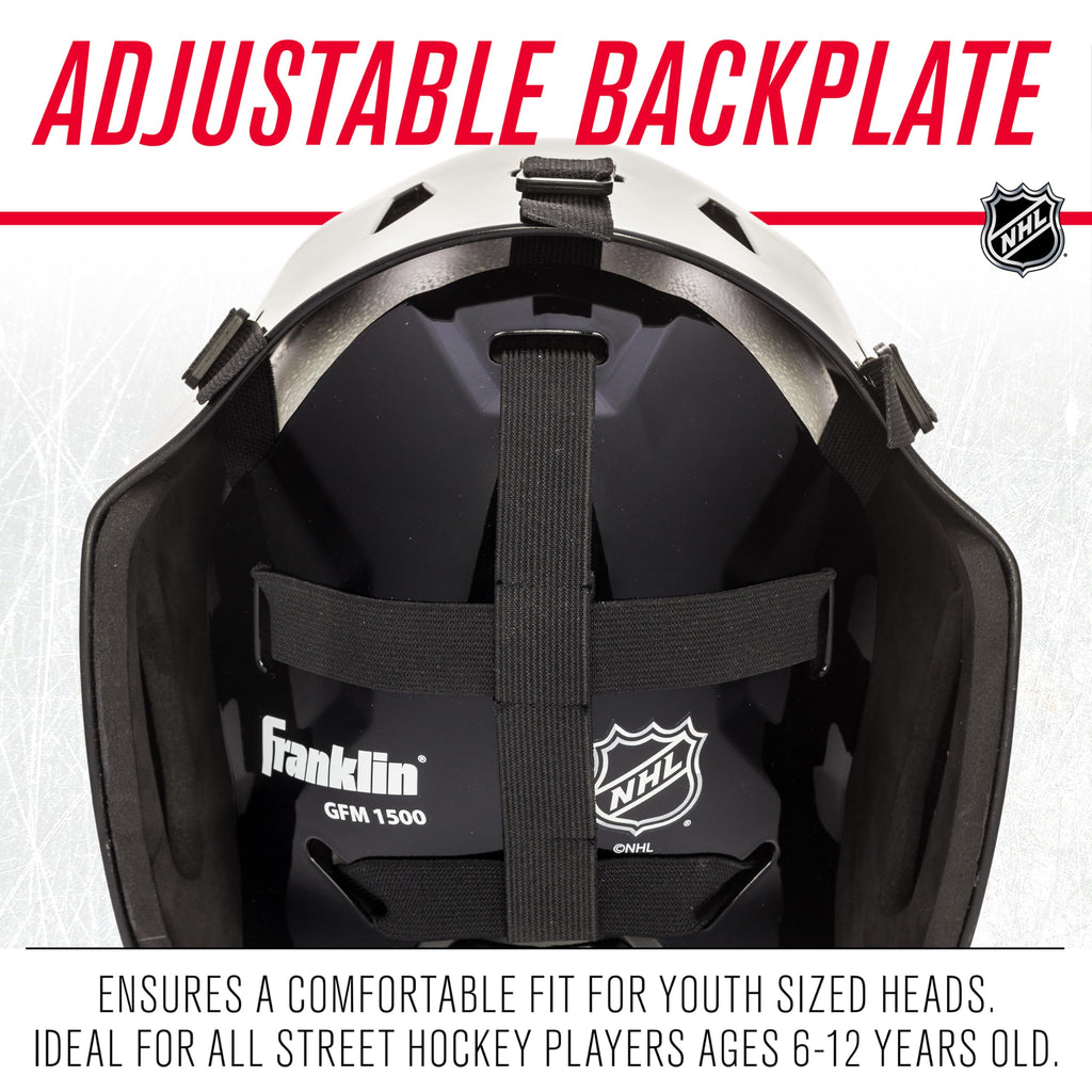 Franklin Sports Team Licensed NHL Hockey Goalie Face Mask - Goalie Mask for Kids Street Hockey - Youth NHL Team Street Hockey Masks