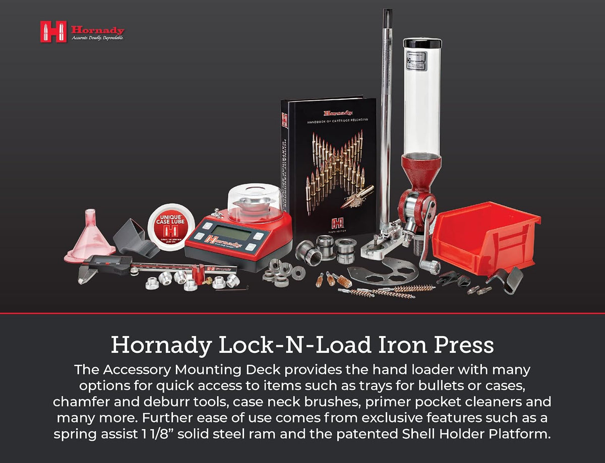 Hornady Lock-N-Load Iron Press Ammo Reloading Kit with Auto Prime- Includes Ultimate Reloading Equipment - Reliable and Efficient - 085521