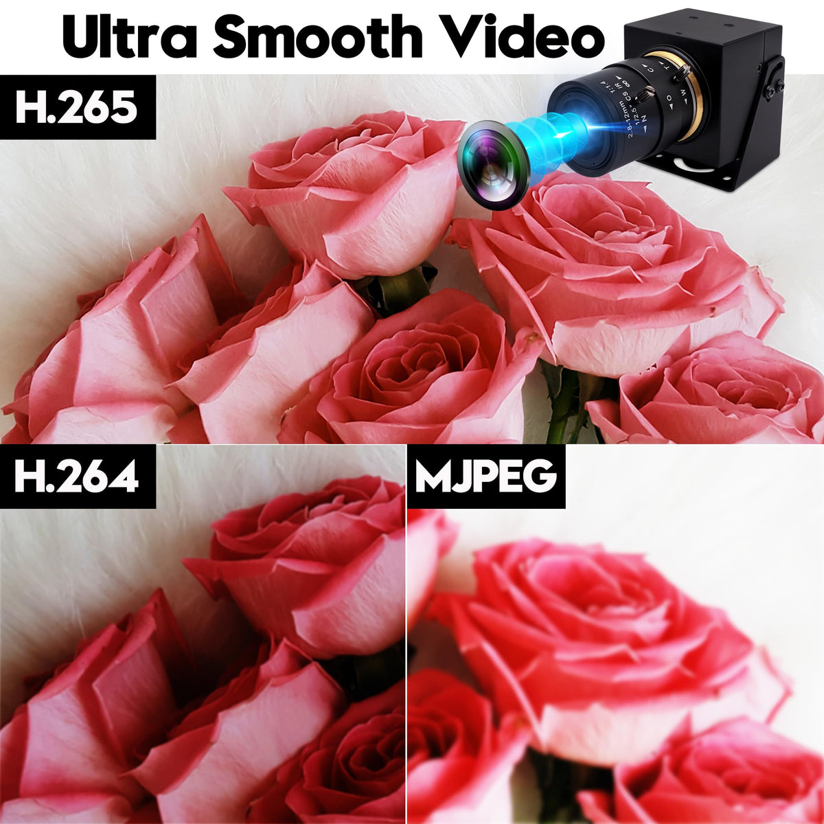 HDMI 4K USB Camera for Live Streaming 10X Variable Focus PC Webcam USB HDMI Simultaneous Output Video Conferencing Close up Zoom in and Out Web Camera for Online Teaching Training