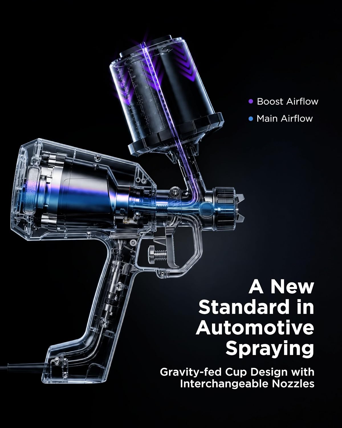 InoKraft Drizzle X Electric Spray Paint Gun for Automotive Spot Refinishing