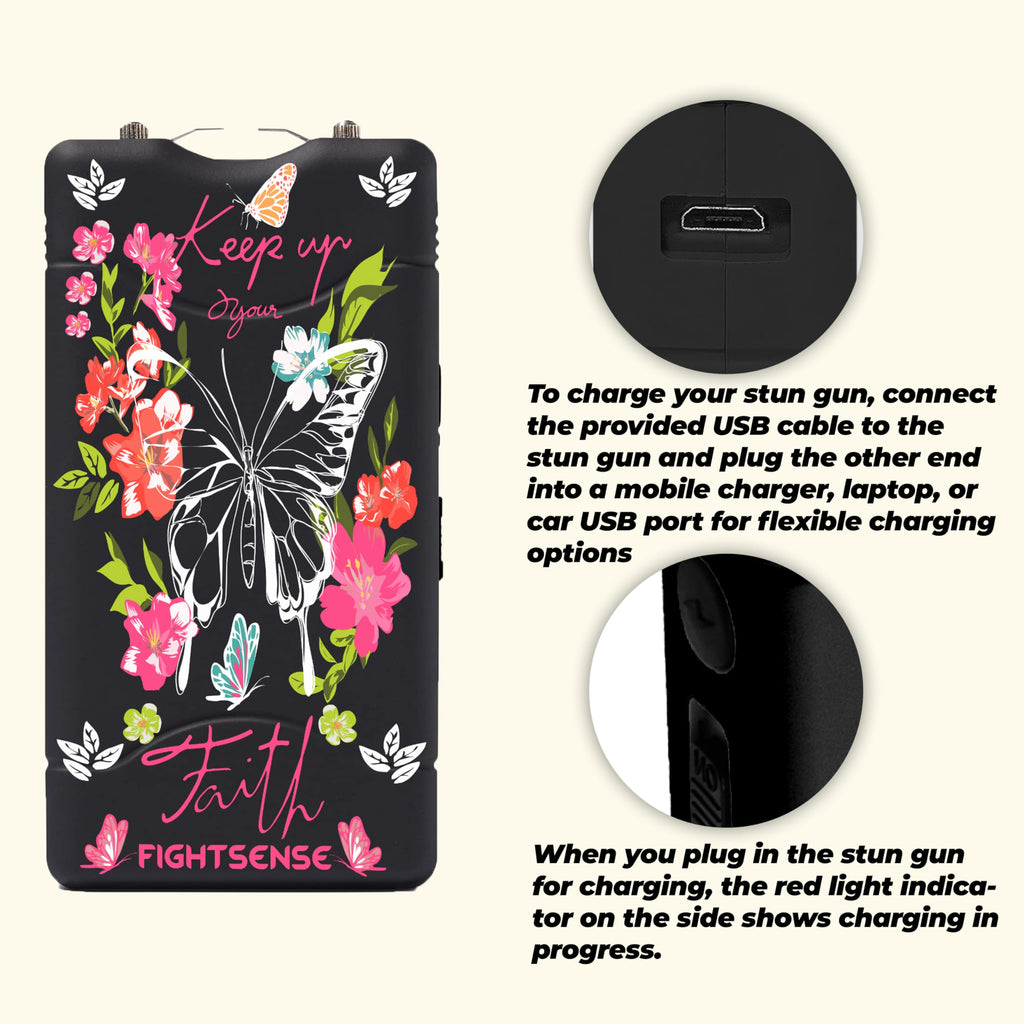 Wholesale Lot Super Heavy Duty Stun Gun for Self Defense with Bright Led Flashlight, Rechargeable Battery, Nylon Holsters with Belt Loop for Easy Cary