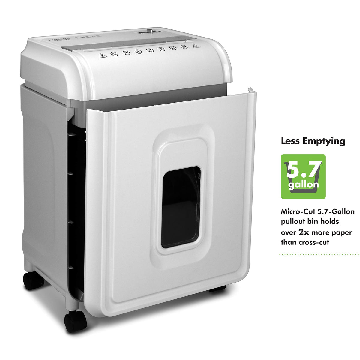 Aurora High-Security 8-Sheet Micro-Cut Paper, CD/DVD and Credit Card Shredder, White/Gray