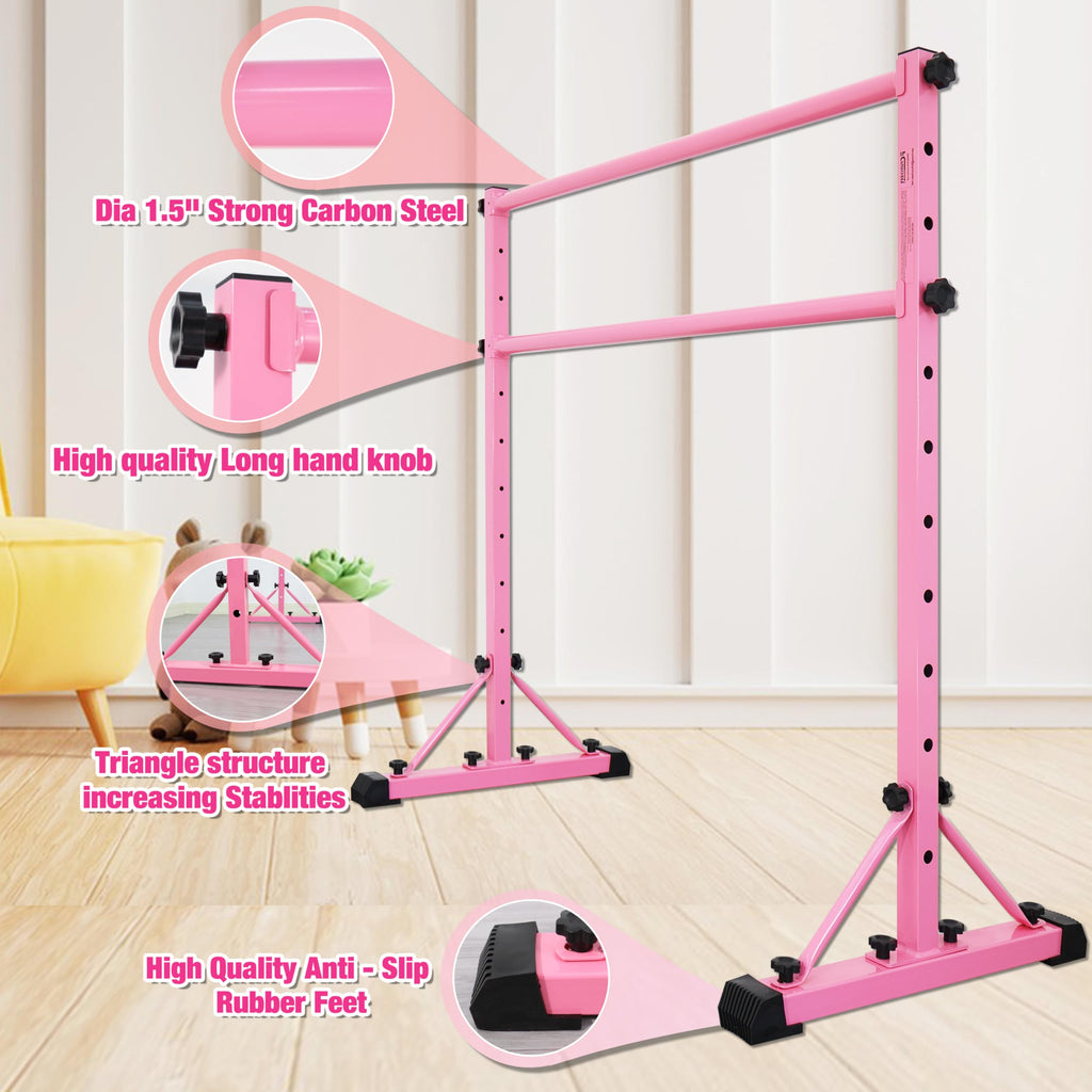 FC FUNCHEER Adjustable Ballet Barre,Portable Dance bar,Fitness Equipment for Dance & Balance Excercise,Super Sturdy for Balance Workout,Weight Limit 250 LBS