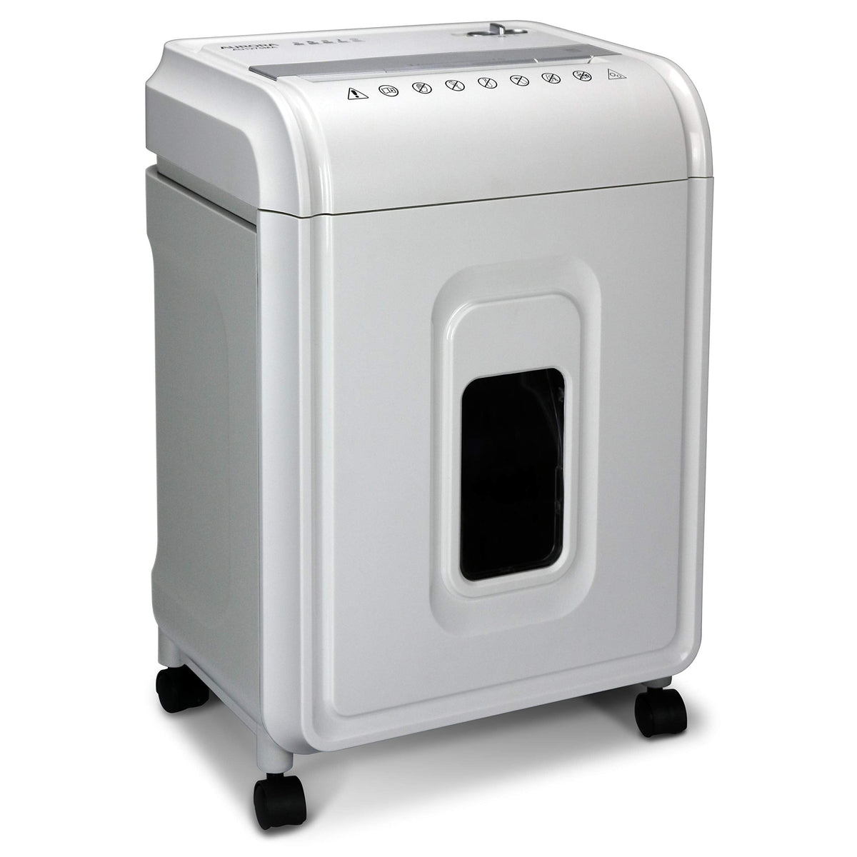 Aurora High-Security 8-Sheet Micro-Cut Paper, CD/DVD and Credit Card Shredder, White/Gray
