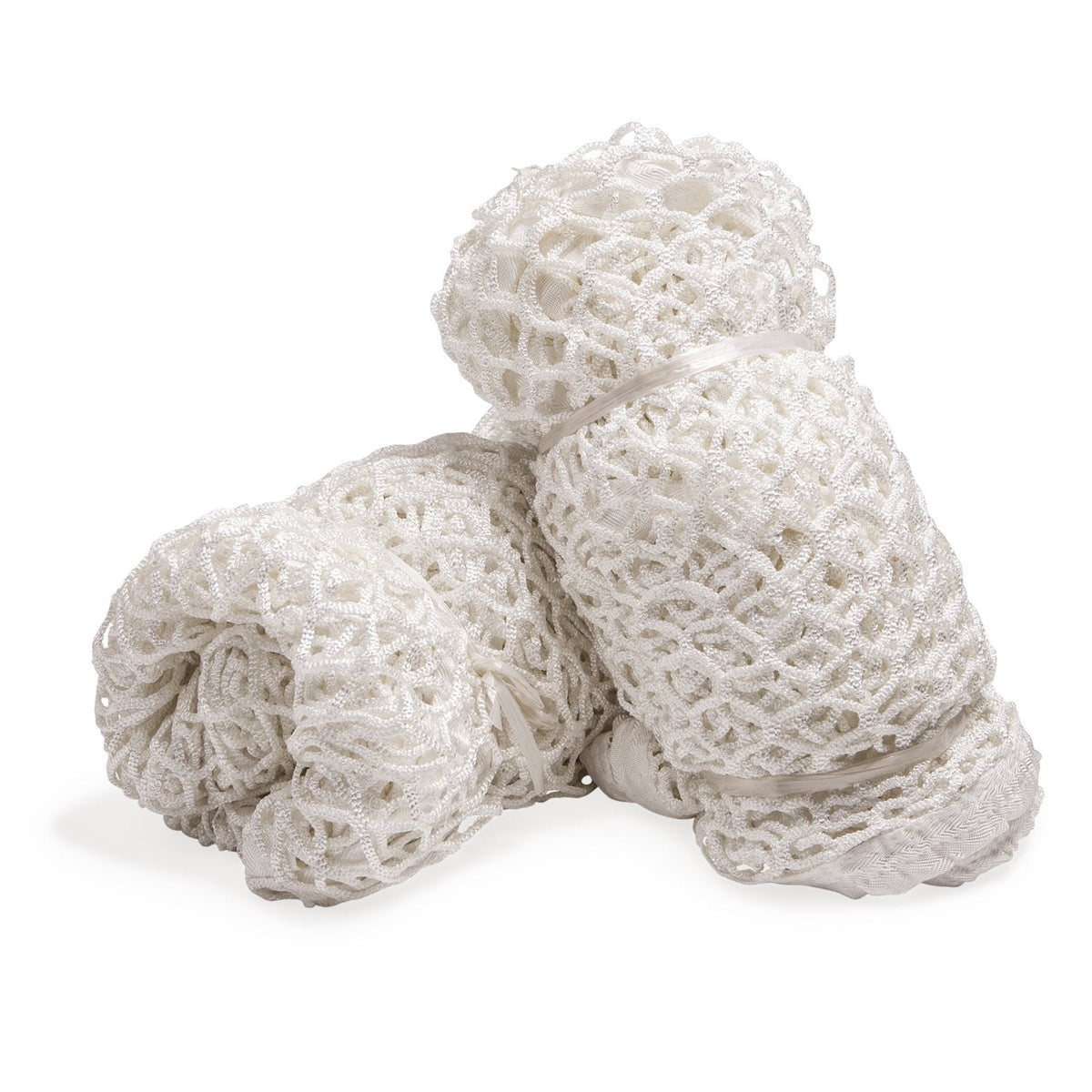 Champion Sports Lacrosse Goal Net - 6mm Official Size White Nylon Net Replacement (Pack of 2)