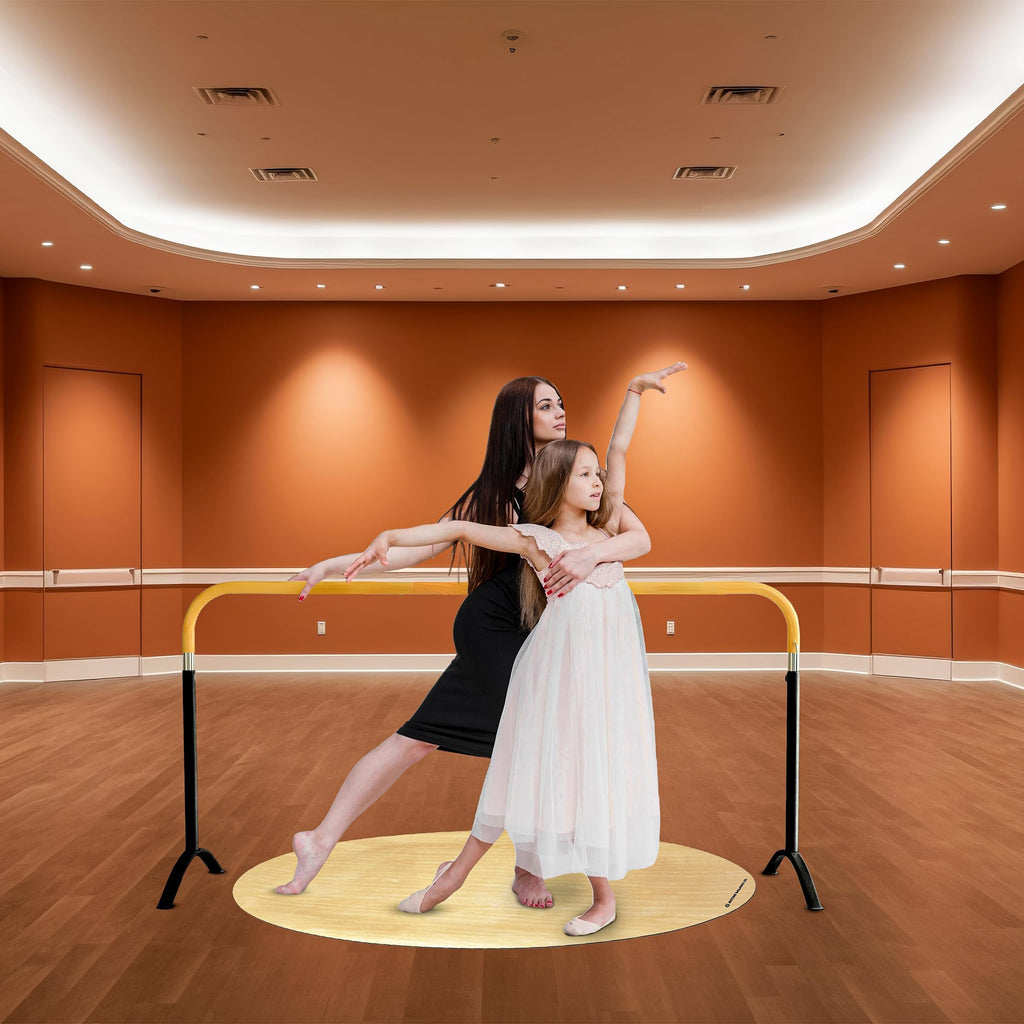 Ballet Barre Portable for Home or Studio, 6 ft Extendable to 12 ft Bar Curved, Height Adjustable from 27" to 44", Ideal for Stretch, Pilates, Dance, Active Workouts, Single or Double, Kids Adults