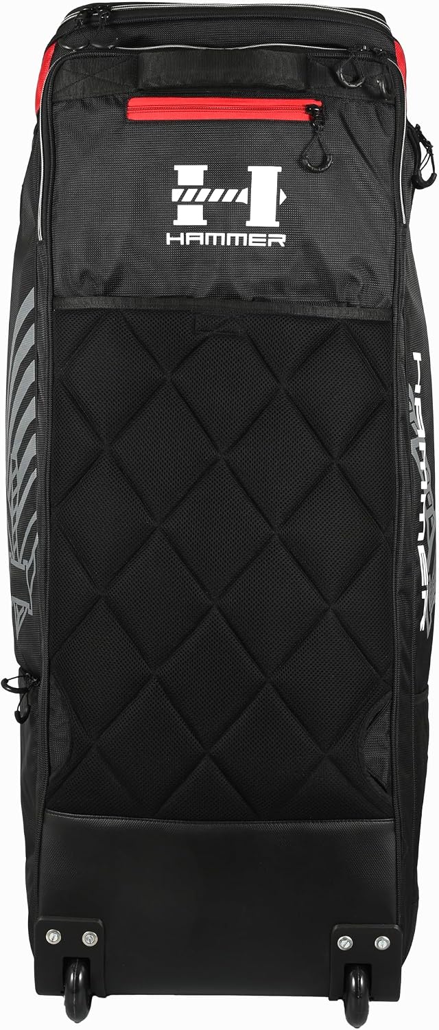Hammer Berserker 2.0 Duffle Wheelie Cricket Kit Bag | 206L Capacity | Dual Bat Pockets | Shoe & Helmet Compartment | Heavy-Duty 2100D Polyester