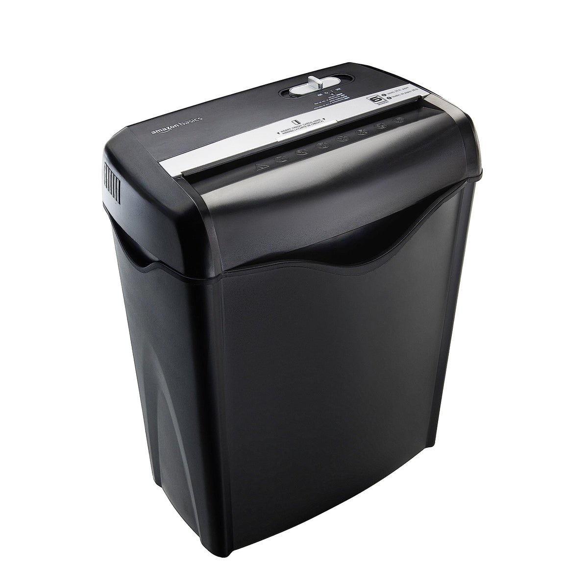 Amazon Basics 18 Sheet Cross Cut Paper, CD, and Credit Card Shredder with 6 Gallon Bin, 30 Minutes Continuous Run Time, Black