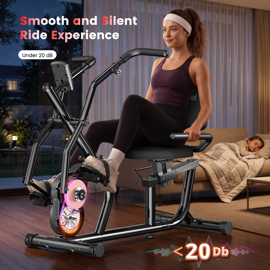 Recumbent Exercise Bike for Home, Stationary Bike for Seniors