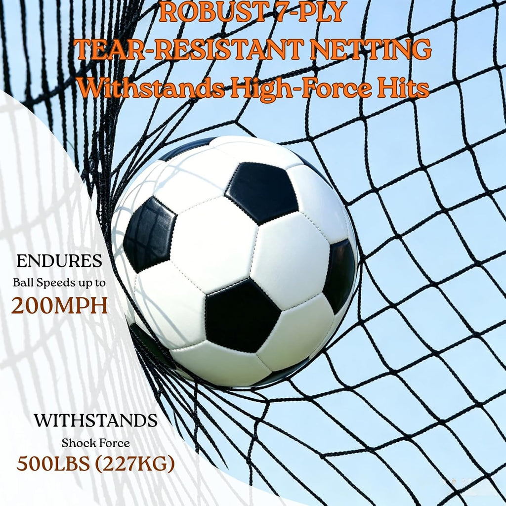 20x10FT Barricade Backstop Net â Heavy Duty All-Ball Sports Barrier Netting, Portable Lacrosse Backstop Net with Carry Bag