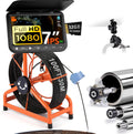 [ChoosePROÂ®] HD1080P Sewer Camera 7'' w/1s Twist-Unlock System, DVR-32GB, 0.64'' Thicker Reel, 5000mAh 100FT Marked Cable, Plumbing Pipe Inspection Camera for Drain & Sewer Inspection