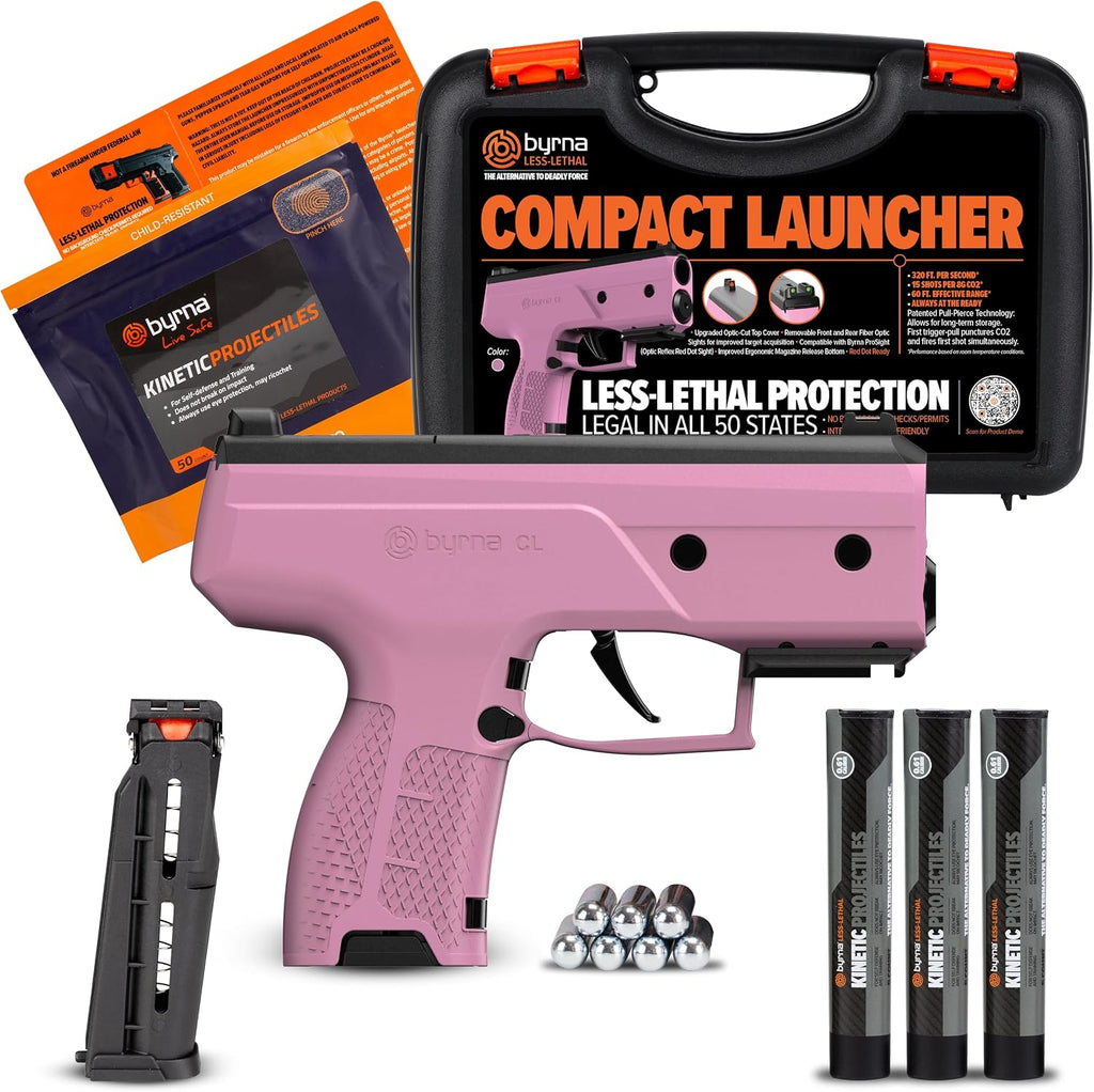 Byrna CL [Compact Launcher] Kinetic Launcher Ultimate Bundle - Non Lethal Kinetic Projectile Launcher, Home & Personal Defense