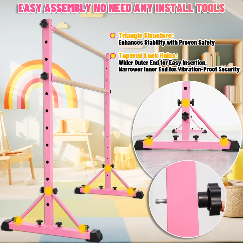 FC FUNCHEER Adjustable Ballet Barre,Portable Dance bar,Fitness Equipment for Dance & Balance Excercise,Super Sturdy for Balance Workout,Weight Limit 250 LBS