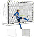 Soccer Rebounder Net, 2-in-1 Soccer Goal & Trainer, 5 Adjustable Angles