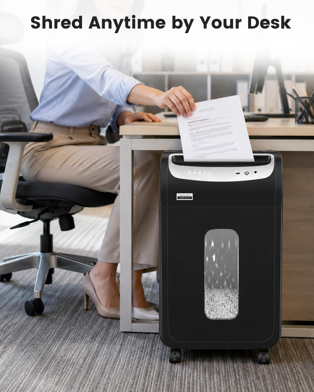 VidaTeco 14-Sheet Micro Cut Paper Shredder for Home Office Heavy Duty