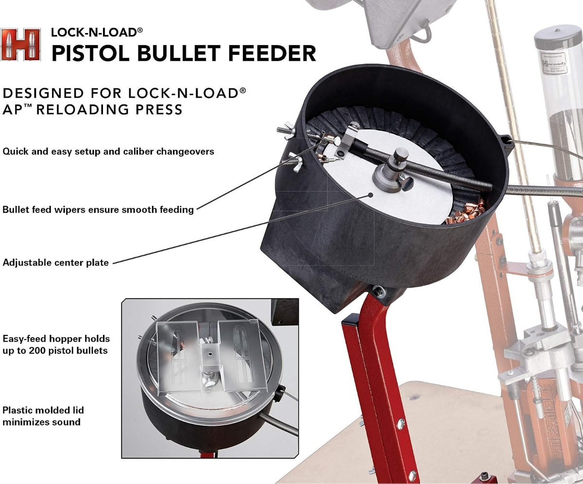 Hornady 095320 Lock-N-Load Bullet Feeder (7/8-Inch Thread), 110 Volt