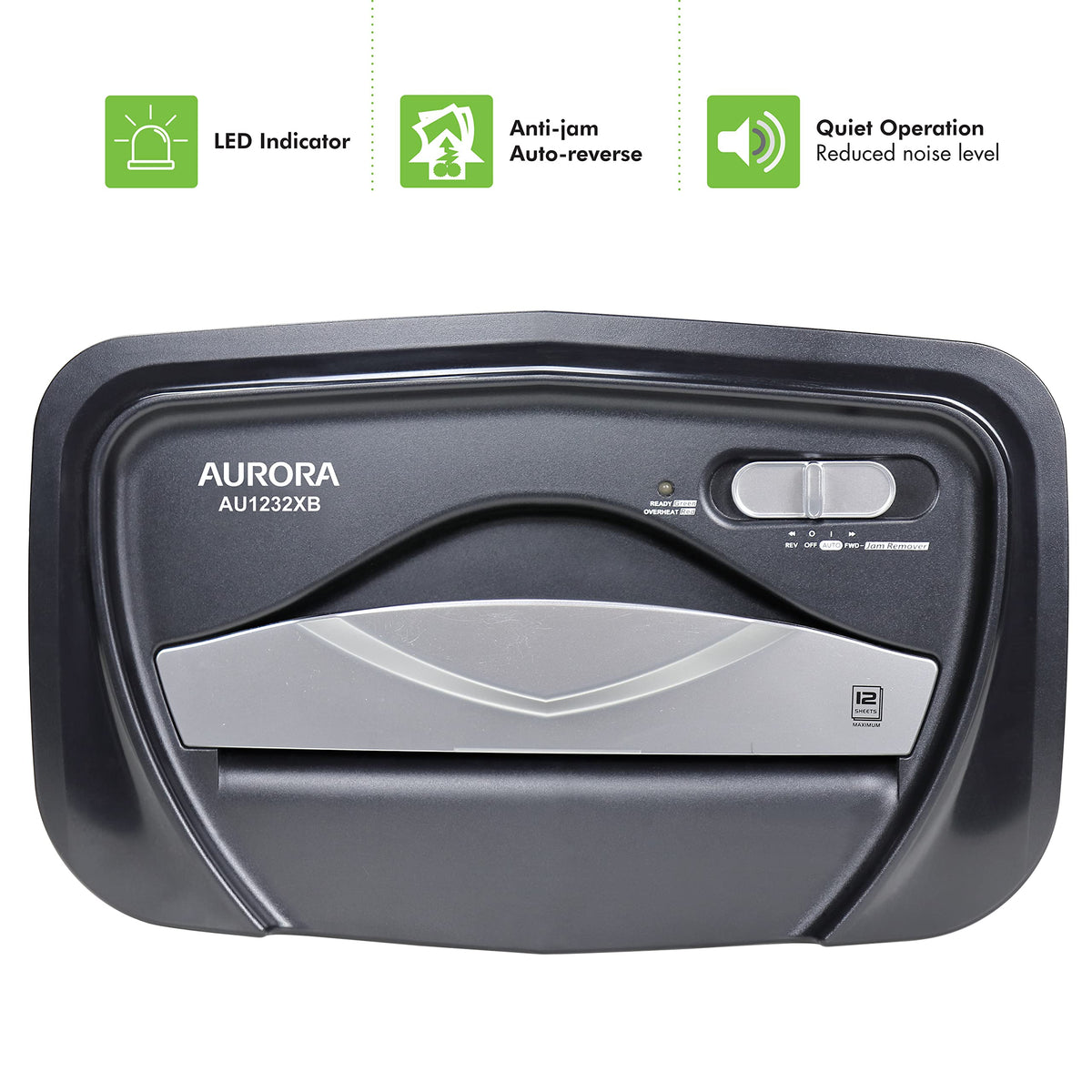 Aurora AU1645XA 16-Sheet Cross-Cut Paper and CD/Credit Card Shredder/5-Gallon Pullout Basket/ 30 Minutes Run Time