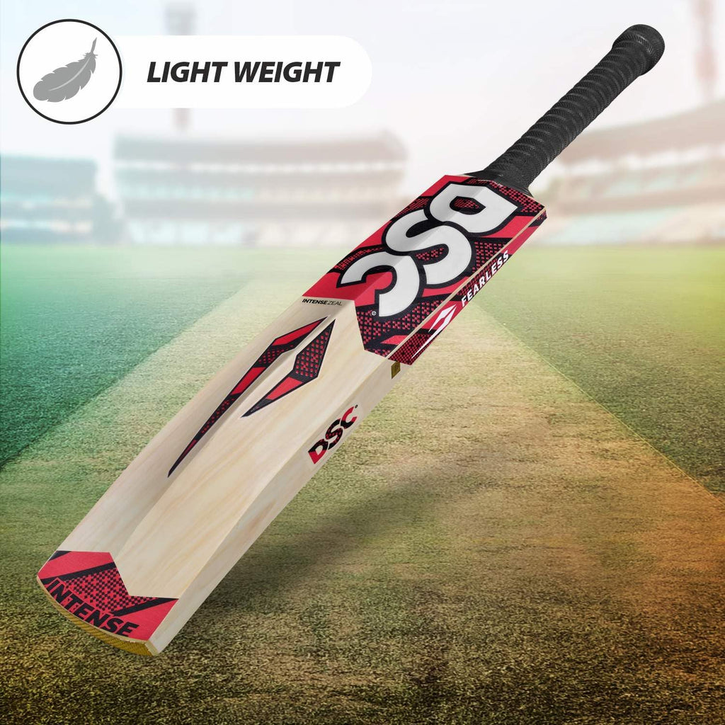 DSC intense Zeal Kashmir Willow Cricket Bat for Leather Ball |Size- Harrow | Light Weight | Ready to Play| Free Cover|