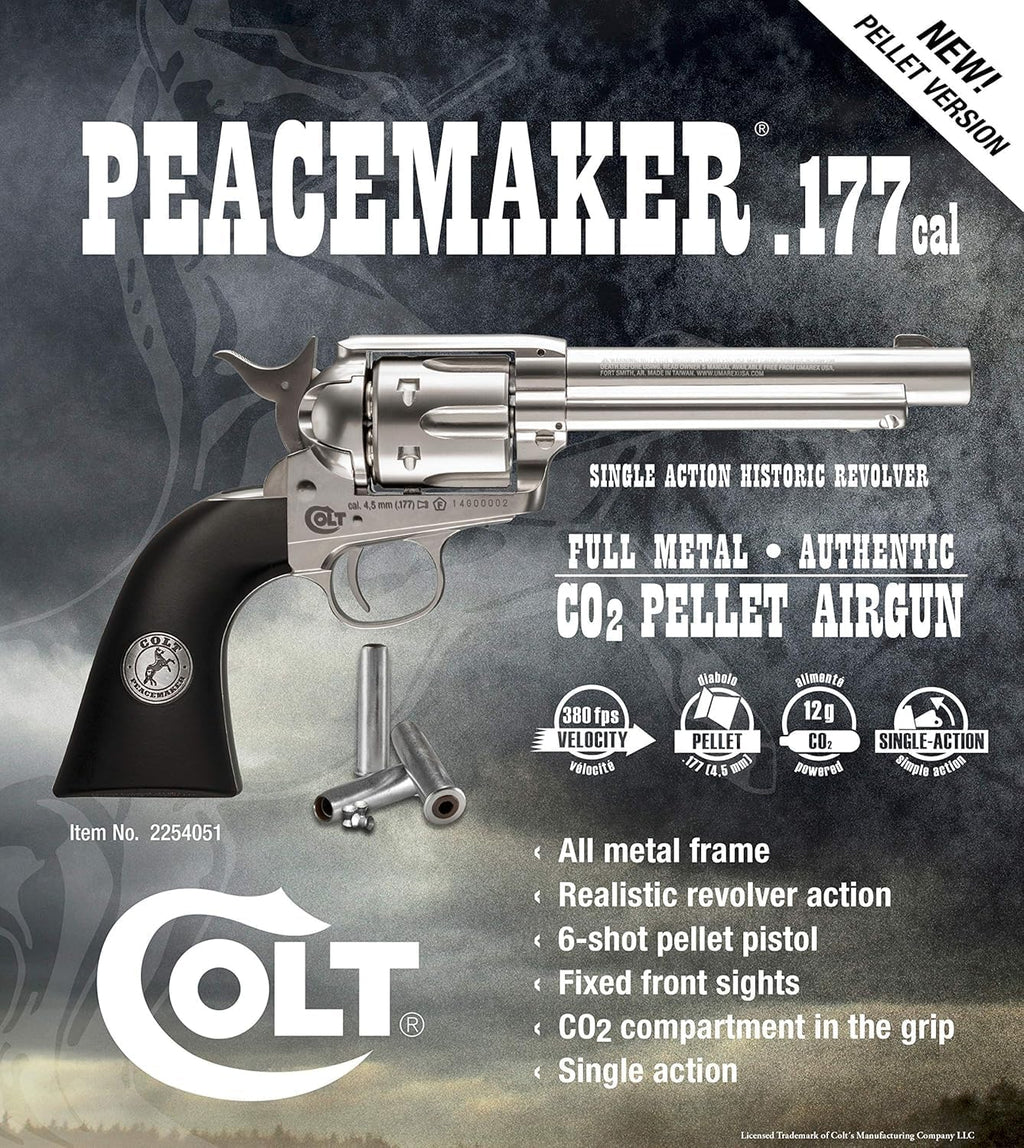 Umarex Colt Peacemaker Revolver Single Action Army Six-Shooter .177 Caliber Air Pistol