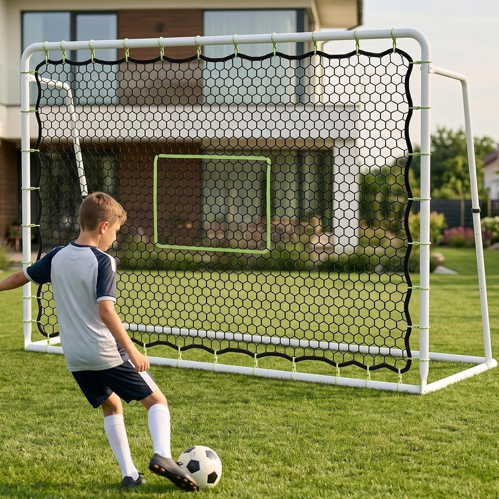 Soccer Rebounder Net, 2-in-1 Soccer Goal & Trainer, 5 Adjustable Angles