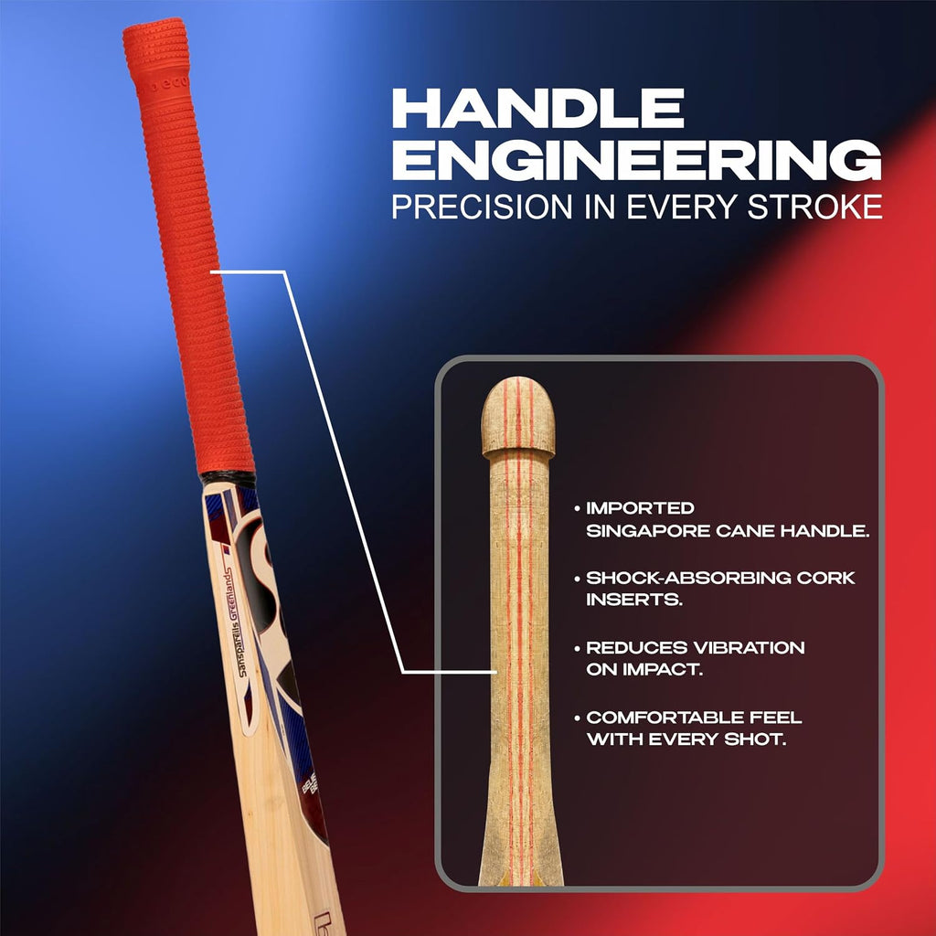 SG STROKEWELL Classic Bat Kashmir Willow Hard Pressed Shaped for Superb Stroke Cricket Bat (Leather Ball) No.6