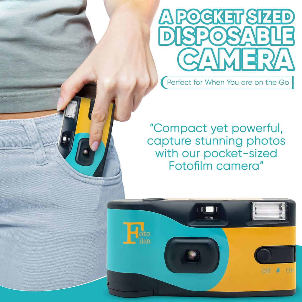 Foto Film Disposable Camera Single Use Film ISO 400 27 Exposure Flash - 10 Pack Bulk for Weddings, Birthdays and Parties!