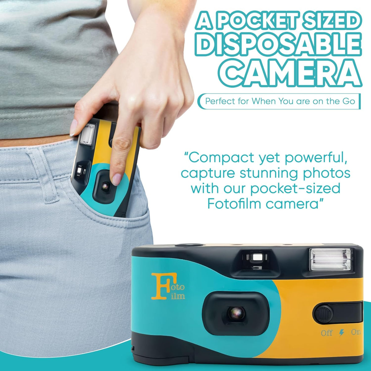 Foto Film Disposable Camera Single Use Film ISO 400 27 Exposure Flash - 10 Pack Bulk for Weddings, Birthdays and Parties!