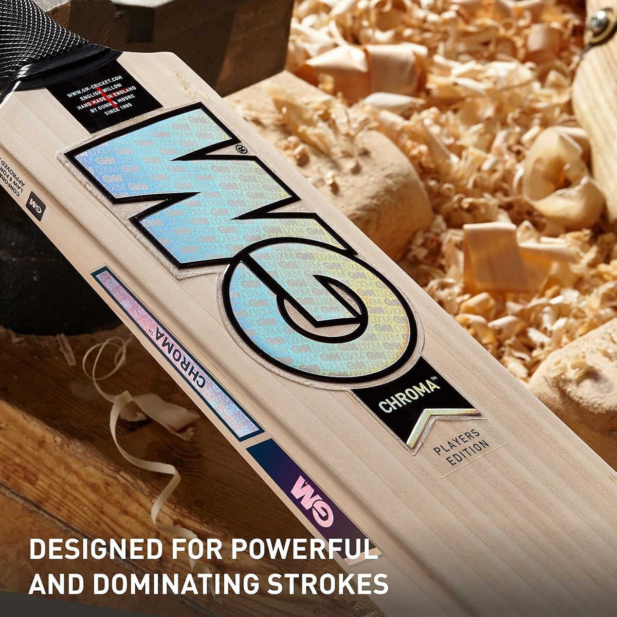 GM Chroma Players Edition English Willow Professional Cricket Bat | Ready to Play | Lightweight | Short Handle | Made in UK