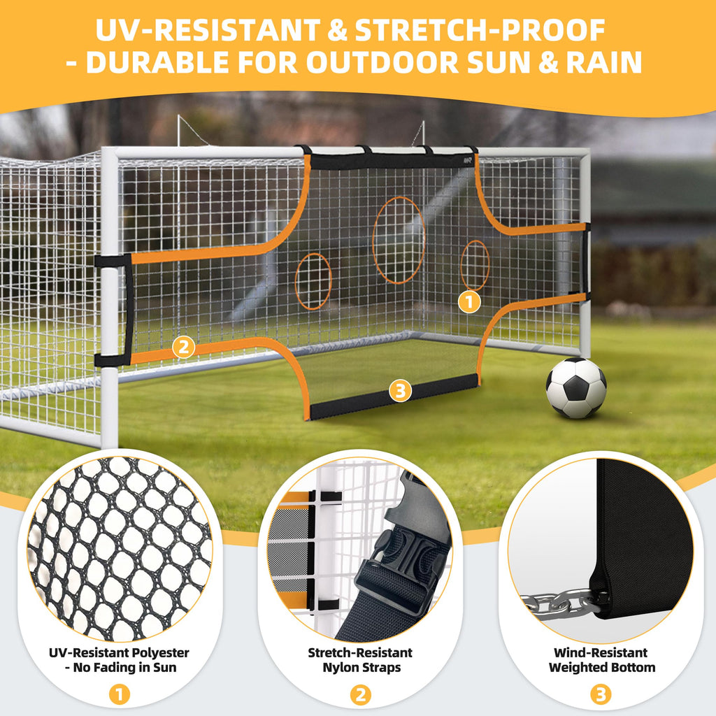 MR Soccer Goal Target Sheet, Field Net, Professional Shooting Practice Aid